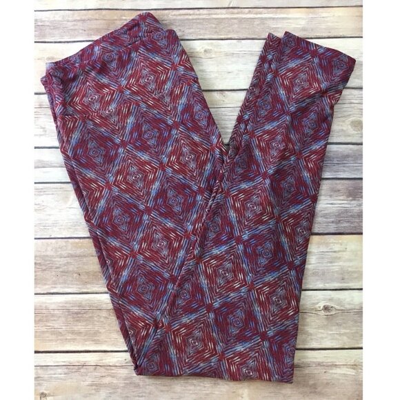 NWT LulaRoe TC Leggings Americana July 4th Hippie Boho Tall Curvy Women LLR NEW - Picture 1 of 3